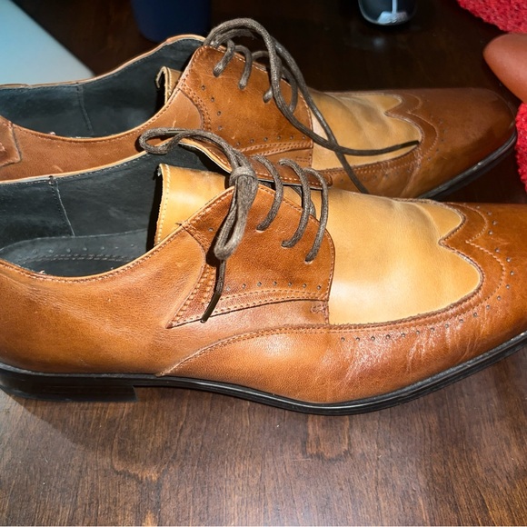 Stacy Adams Brown Leather Wingtip Oxfords main image 6